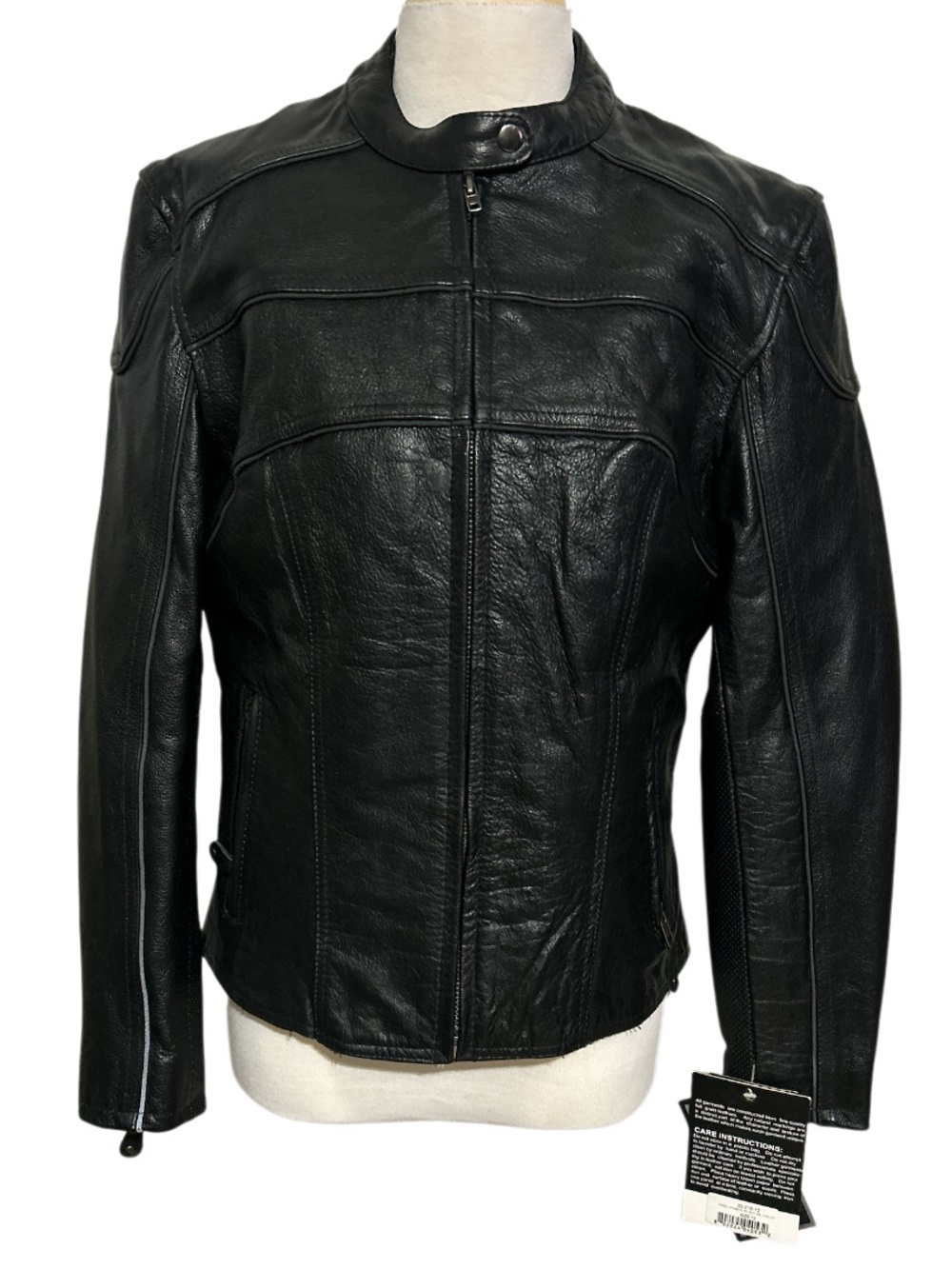 MOSSI Premium Women's Leather
Motorcycle Riding Jacket Size 12 Black